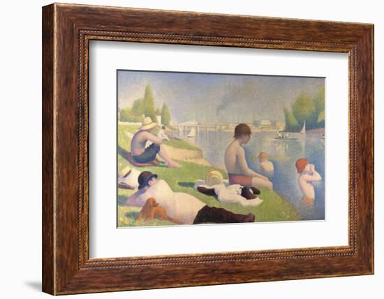 Bathers at Asnieres, 1884-Georges Seurat-Framed Art Print