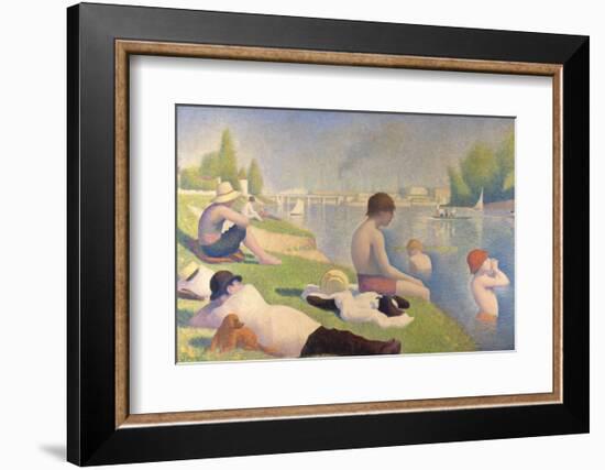 Bathers at Asnieres, 1884-Georges Seurat-Framed Art Print