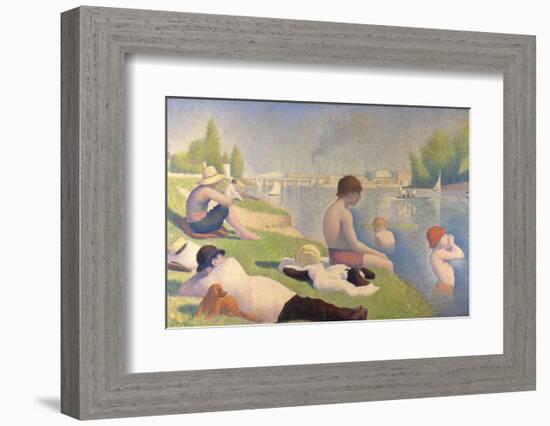 Bathers at Asnieres, 1884-Georges Seurat-Framed Art Print