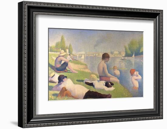 Bathers at Asnieres, 1884-Georges Seurat-Framed Art Print