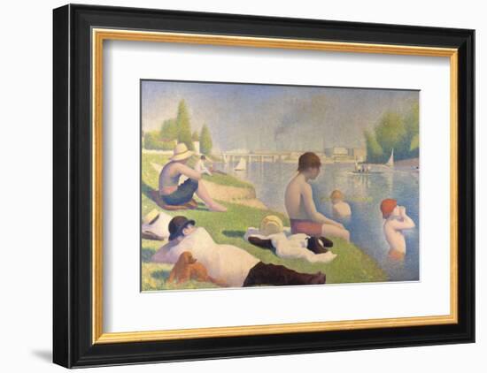 Bathers at Asnieres, 1884-Georges Seurat-Framed Art Print