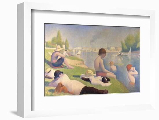 Bathers at Asnieres, 1884-Georges Seurat-Framed Art Print