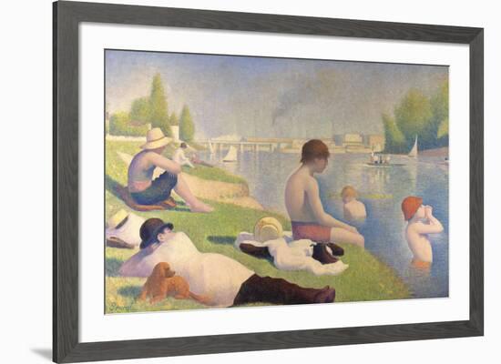 Bathers at Asnieres, 1884-Georges Seurat-Framed Art Print