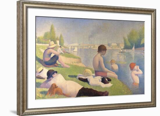 Bathers at Asnieres, 1884-Georges Seurat-Framed Art Print