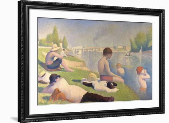 Bathers at Asnieres, 1884-Georges Seurat-Framed Art Print