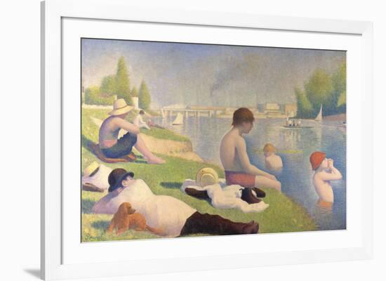 Bathers at Asnieres, 1884-Georges Seurat-Framed Art Print