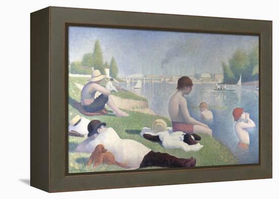 Bathers at Asnières, 1884-Georges Seurat-Framed Premier Image Canvas