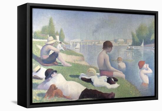 Bathers at Asnières, 1884-Georges Seurat-Framed Premier Image Canvas