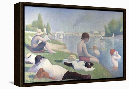 Bathers at Asnières, 1884-Georges Seurat-Framed Premier Image Canvas