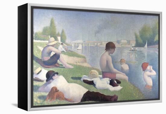 Bathers at Asnières, 1884-Georges Seurat-Framed Premier Image Canvas