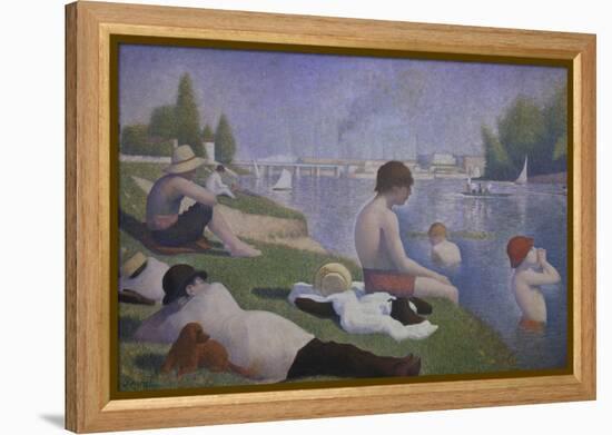 Bathers at Asnieres, 1884-Georges Seurat-Framed Premier Image Canvas