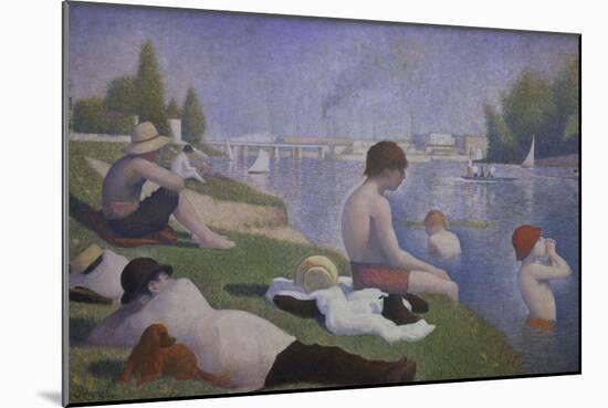 Bathers at Asnieres, 1884-Georges Seurat-Mounted Giclee Print