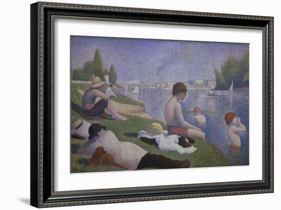 Bathers at Asnieres, 1884-Georges Seurat-Framed Giclee Print