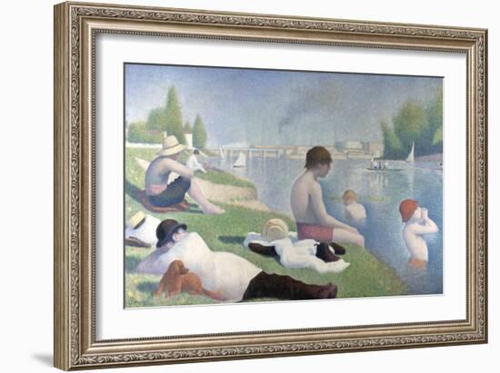 Bathers at Asnières (Baigneurs À Asnière), 1884-Georges Seurat-Framed Giclee Print