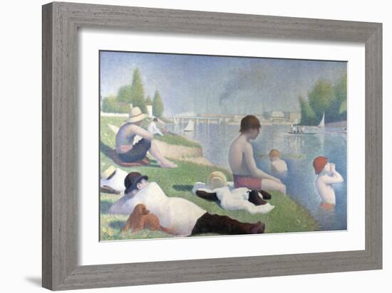 Bathers at Asnières (Baigneurs À Asnière), 1884-Georges Seurat-Framed Giclee Print