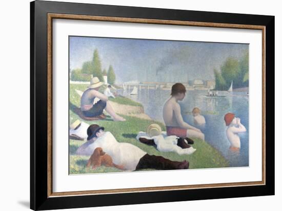 Bathers at Asnières (Baigneurs À Asnière), 1884-Georges Seurat-Framed Giclee Print