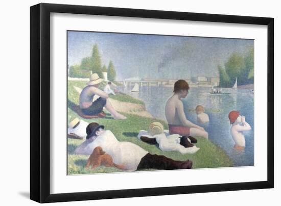 Bathers at Asnières (Baigneurs À Asnière), 1884-Georges Seurat-Framed Giclee Print