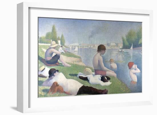 Bathers at Asnières (Baigneurs À Asnière), 1884-Georges Seurat-Framed Giclee Print