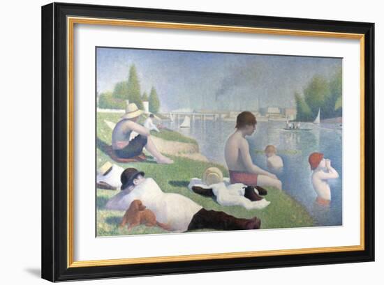 Bathers at Asnières (Baigneurs À Asnière), 1884-Georges Seurat-Framed Giclee Print