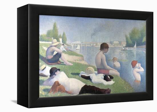Bathers at Asnières (Baigneurs À Asnière), 1884-Georges Seurat-Framed Premier Image Canvas