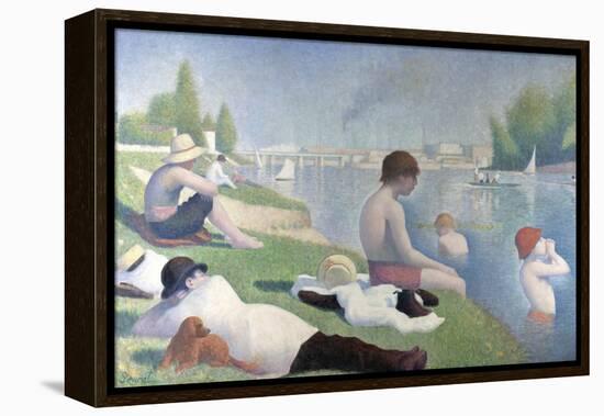 Bathers at Asnières (Baigneurs À Asnière), 1884-Georges Seurat-Framed Premier Image Canvas