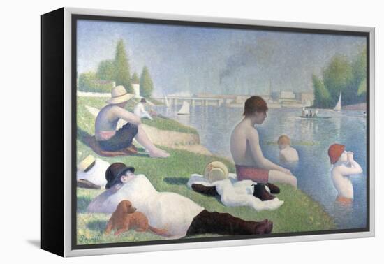 Bathers at Asnières (Baigneurs À Asnière), 1884-Georges Seurat-Framed Premier Image Canvas
