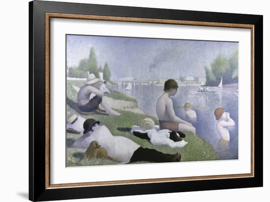 Bathers at Asnieres-Georges Seurat-Framed Giclee Print