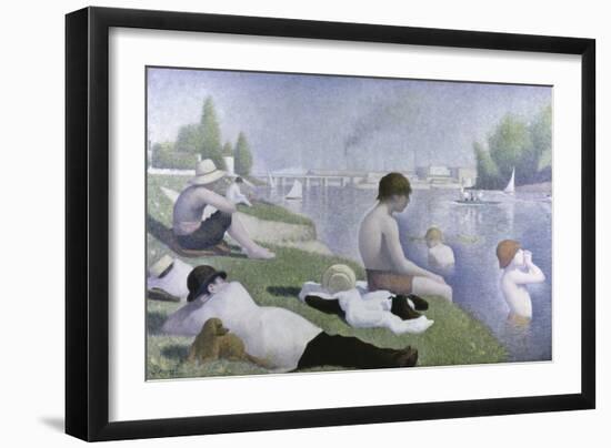 Bathers at Asnieres-Georges Seurat-Framed Giclee Print