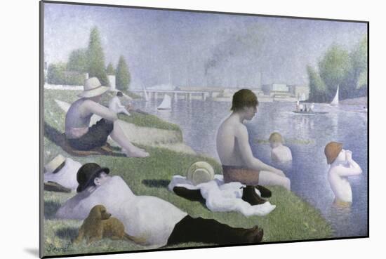 Bathers at Asnieres-Georges Seurat-Mounted Giclee Print