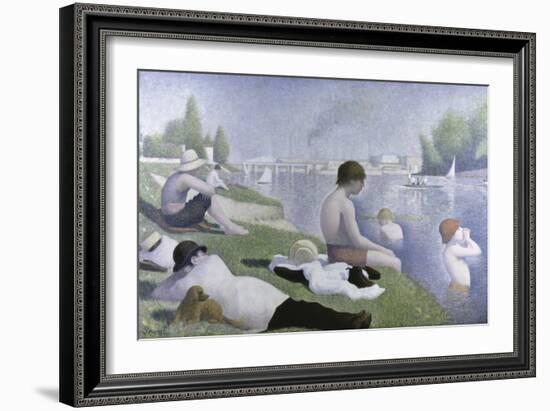 Bathers at Asnieres-Georges Seurat-Framed Giclee Print