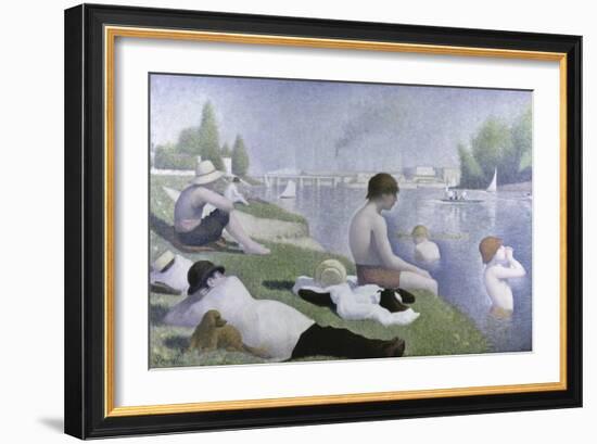 Bathers at Asnieres-Georges Seurat-Framed Giclee Print