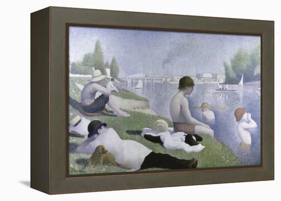 Bathers at Asnieres-Georges Seurat-Framed Premier Image Canvas