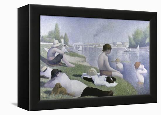 Bathers at Asnieres-Georges Seurat-Framed Premier Image Canvas