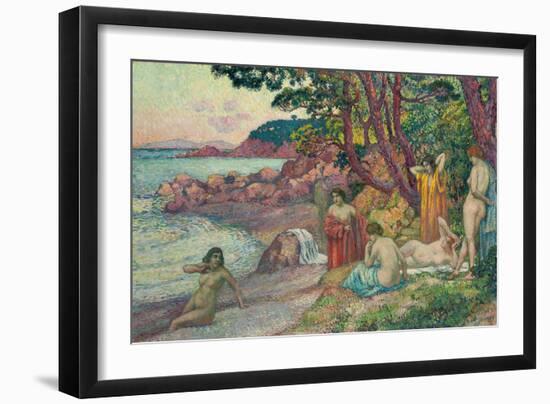 Bathers at Cap Benat, 1909-Théo van Rysselberghe-Framed Giclee Print