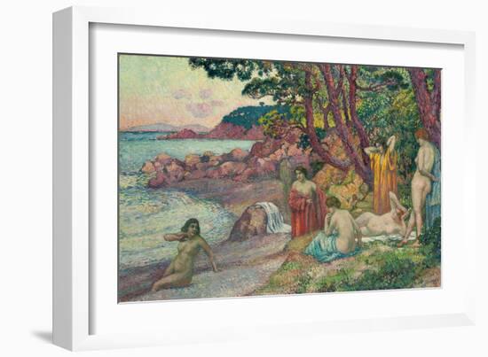 Bathers at Cap Benat, 1909-Théo van Rysselberghe-Framed Giclee Print