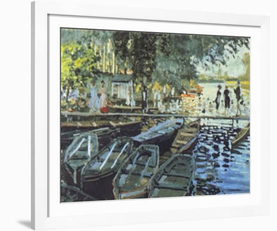 Bathers at La Grenouillers, c.1869-Claude Monet-Framed Art Print