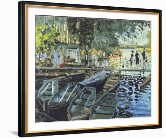 Bathers at La Grenouillers, c.1869-Claude Monet-Framed Art Print