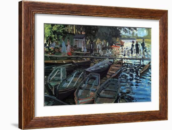 Bathers at La Grenoullière-Claude Monet-Framed Art Print