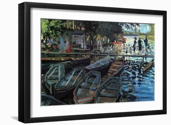 Bathers at La Grenoullière-Claude Monet-Framed Art Print