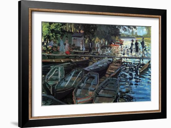 Bathers at La Grenoullière-Claude Monet-Framed Art Print