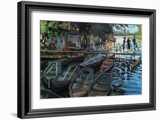 Bathers at La Grenoullière-Claude Monet-Framed Art Print