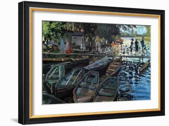 Bathers at La Grenoullière-Claude Monet-Framed Art Print