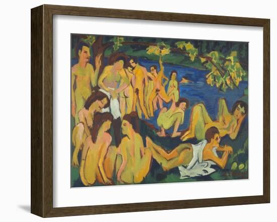 Bathers at Moritzburg-Ernst Ludwig Kirchner-Framed Giclee Print