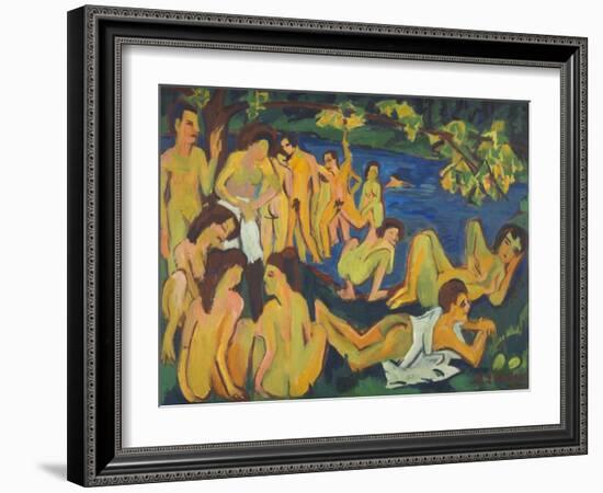 Bathers at Moritzburg-Ernst Ludwig Kirchner-Framed Giclee Print