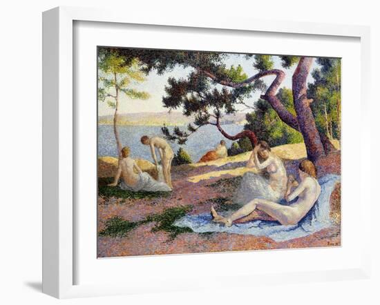 Bathers at Saint Tropez; Baigneuses a Saint-Tropez, 1892-Maximilien Luce-Framed Giclee Print