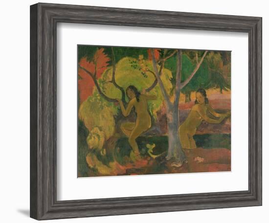 Bathers at Tahiti, 1897-Paul Gauguin-Framed Giclee Print