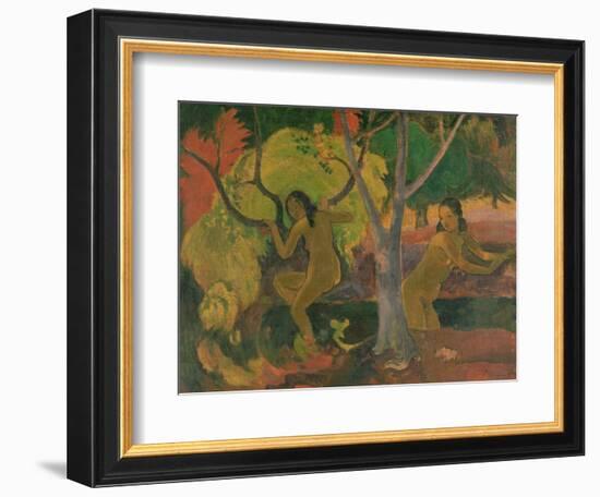 Bathers at Tahiti, 1897-Paul Gauguin-Framed Giclee Print