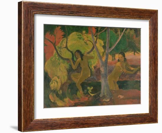 Bathers at Tahiti, 1897-Paul Gauguin-Framed Giclee Print