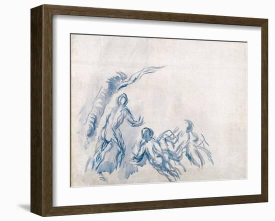 Bathers (Baigneuse), 1904-1906-Paul Cézanne-Framed Giclee Print