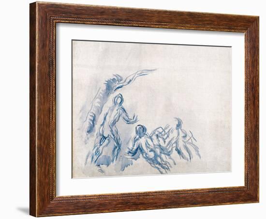 Bathers (Baigneuse), 1904-1906-Paul Cézanne-Framed Giclee Print